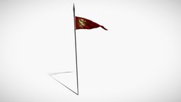 Medieval Flag wind animated