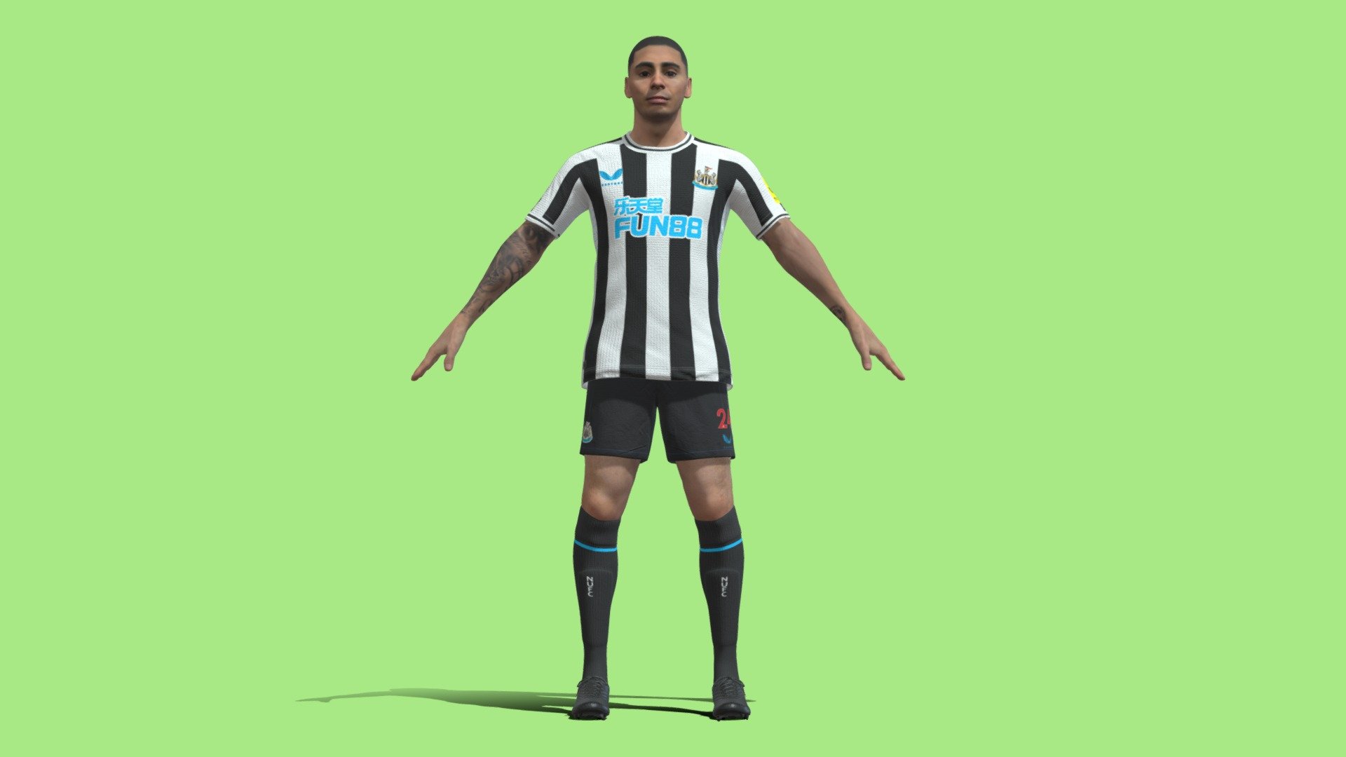 T-P Rigged Miguel Almiron Newcastle United 3d model