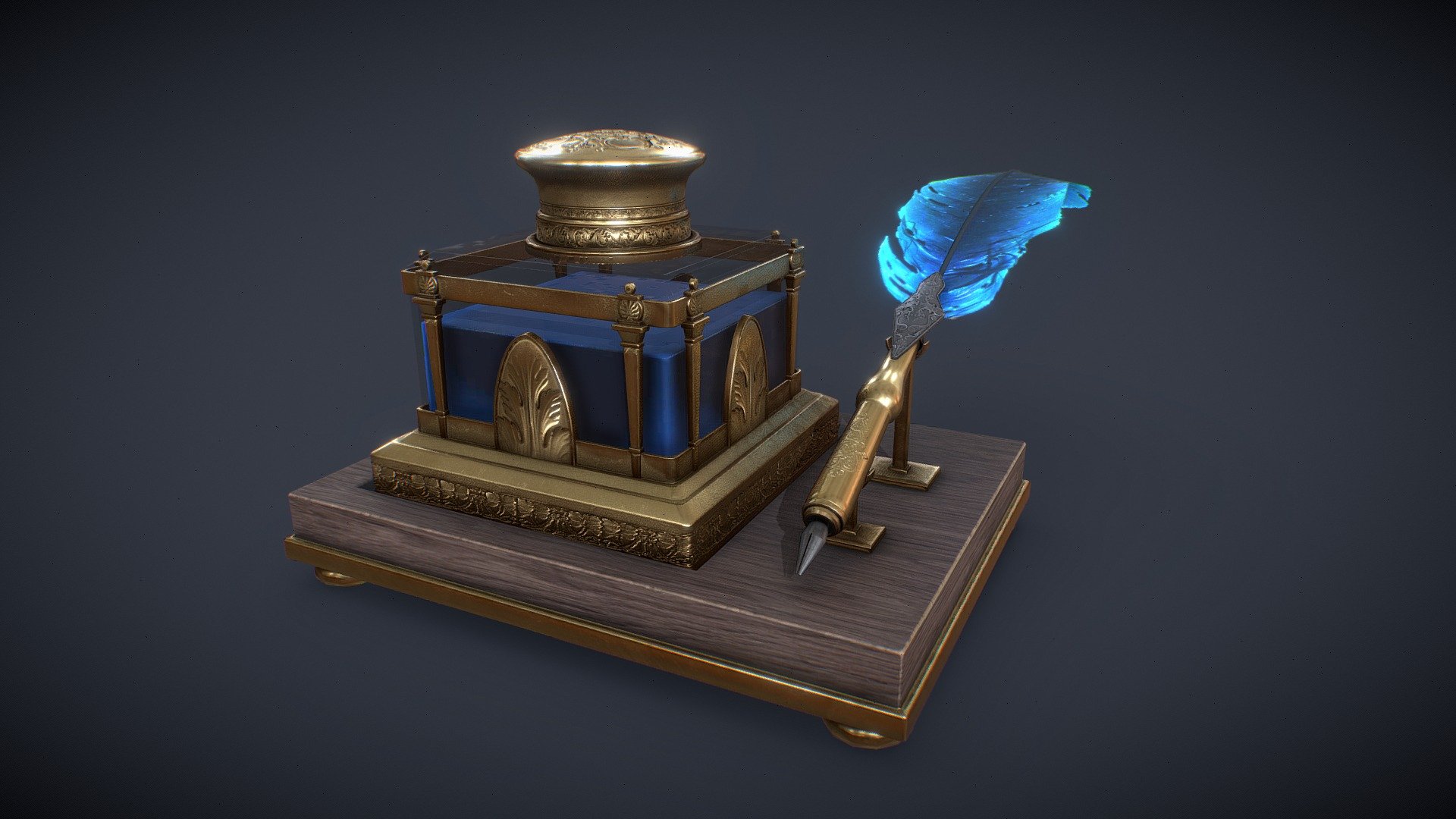 Inkwell_Victorian 3d model