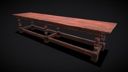 Medieval Elegant Long Dining Table