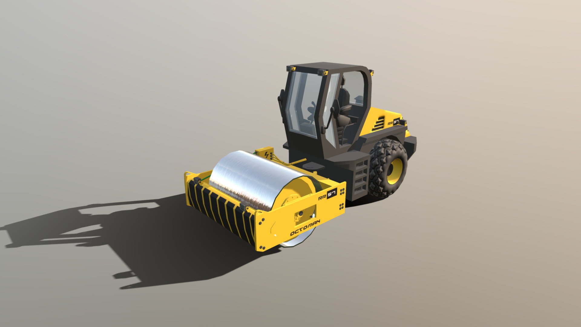 Road Roller 3d model