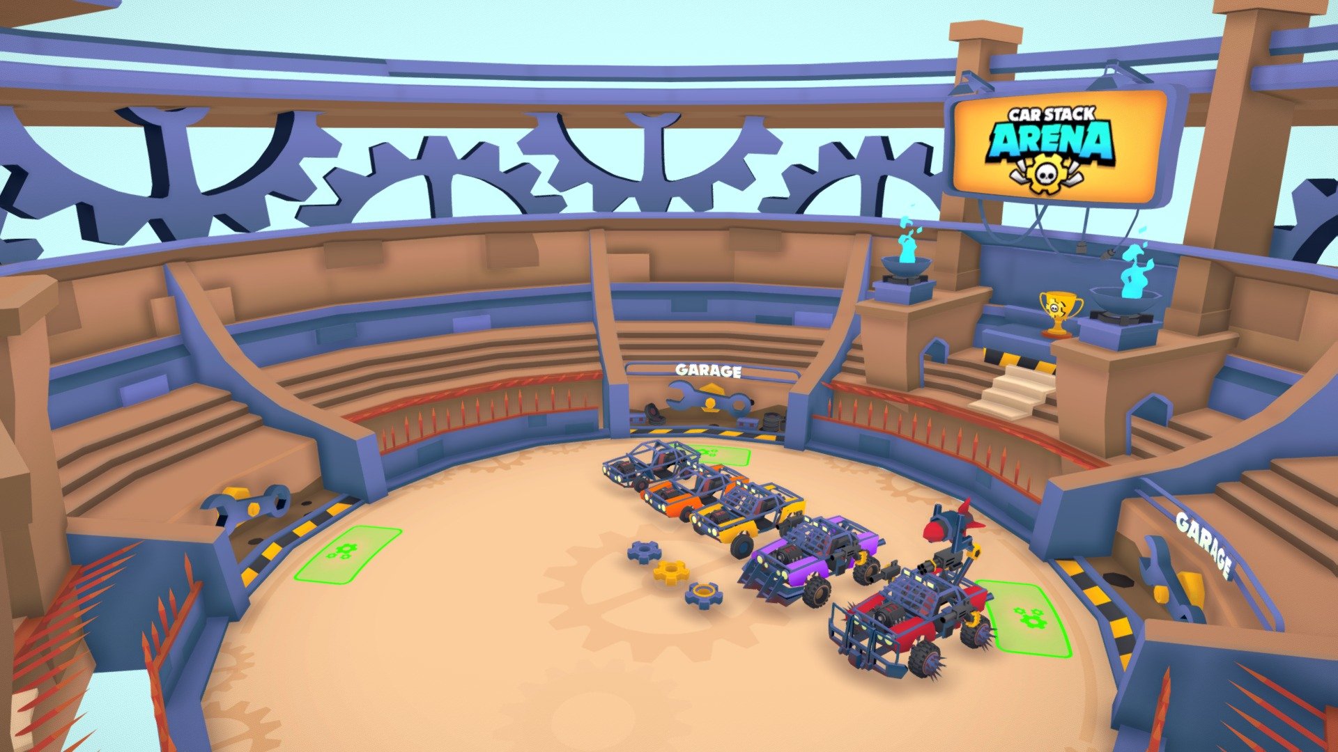 CAR STACK ARENA ASSETS 🔥🚗 3d model