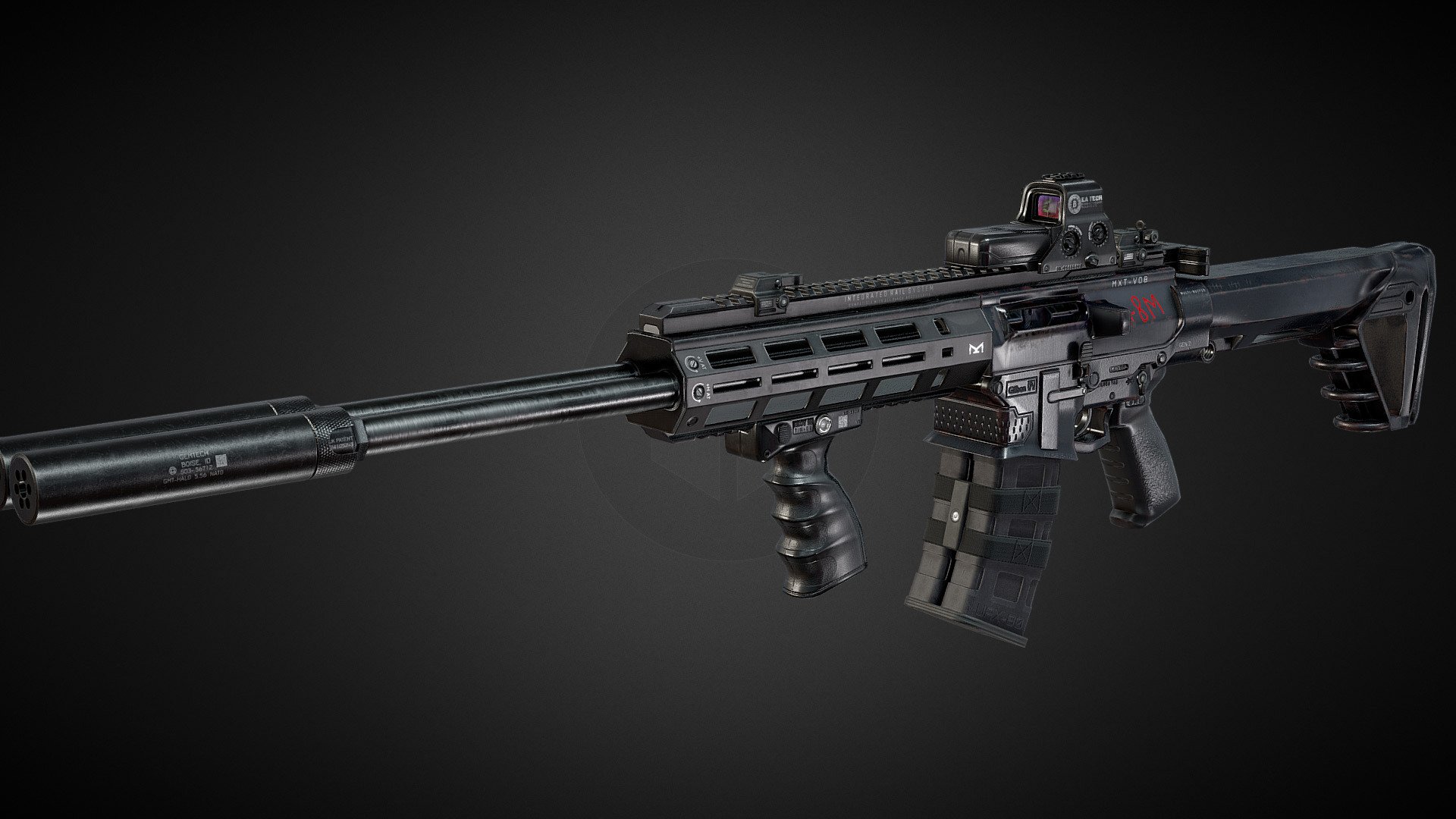 Gilboa Snake DBR AR15 3d model