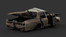 Destroyed Car 03 / Backrooms Car (Gameready ver)