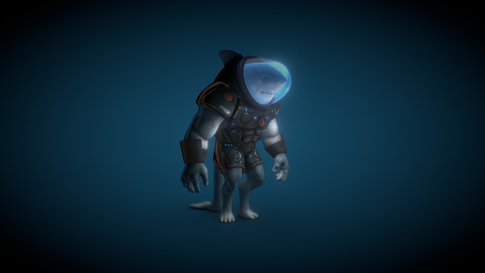 Cyber Shark 3d model