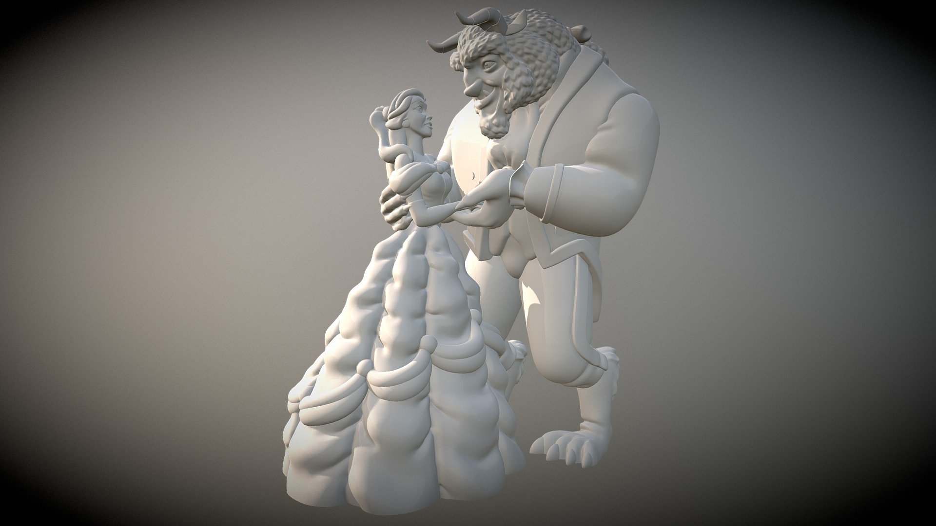 Beauty and the Beast 3d model