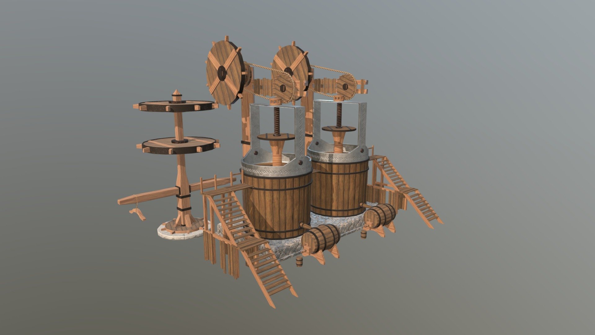 Winery / Vineyard Wine Press 3d model