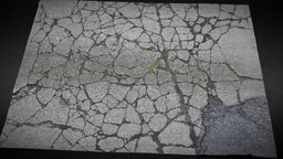 asphalt cracked debris photogrammetry