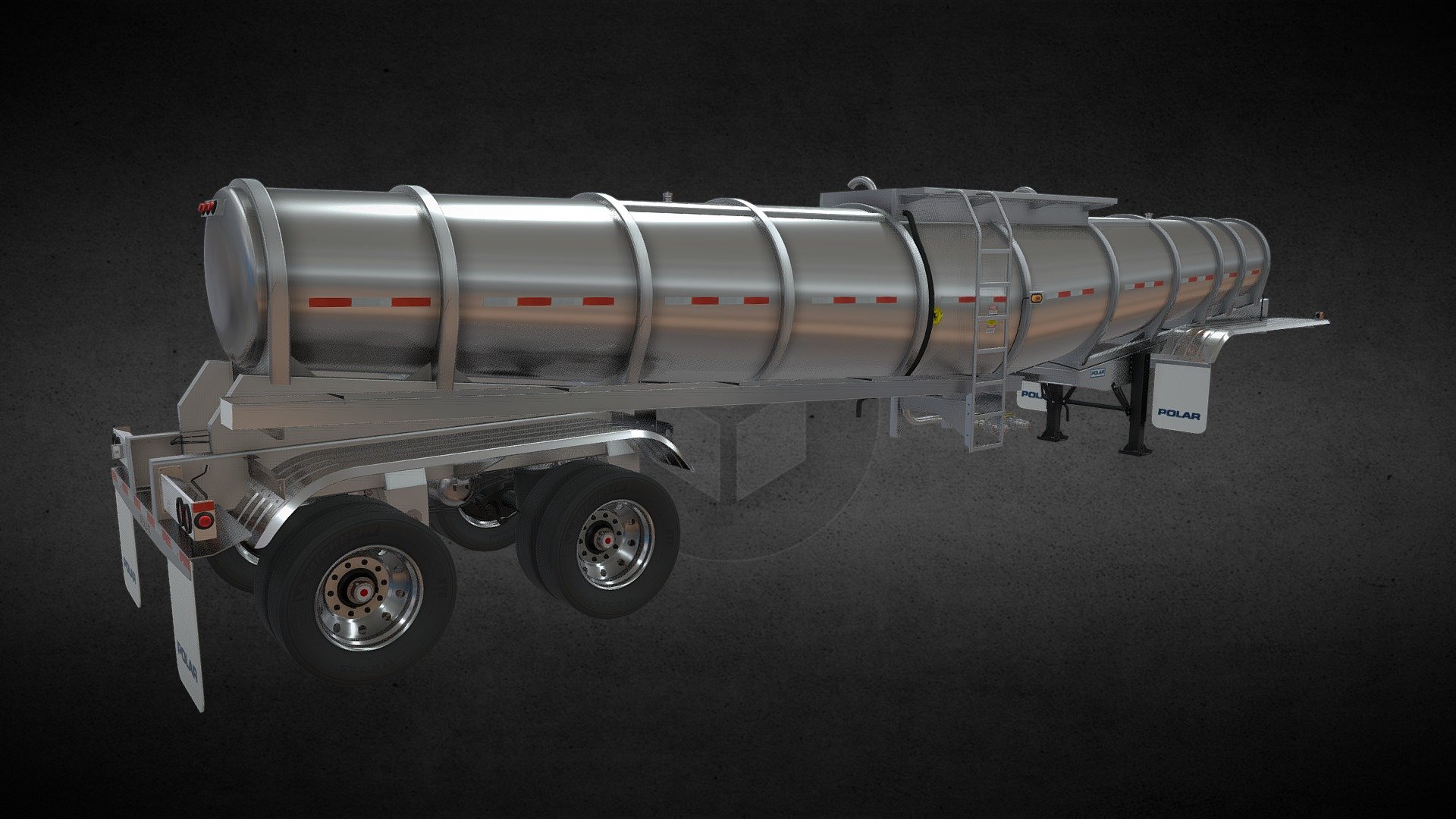 2020 Deep Drop PolarTank Trailer 3d model