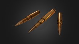 5.56 CALIBER BULLET HIGHPOLY HD TEXTURES