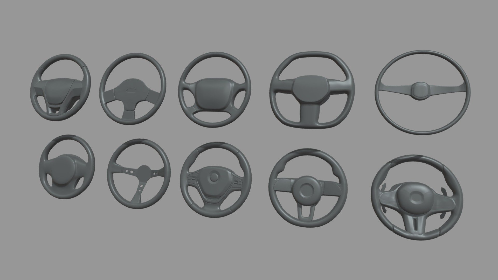 Steering Wheel Car Pack 01 3d model