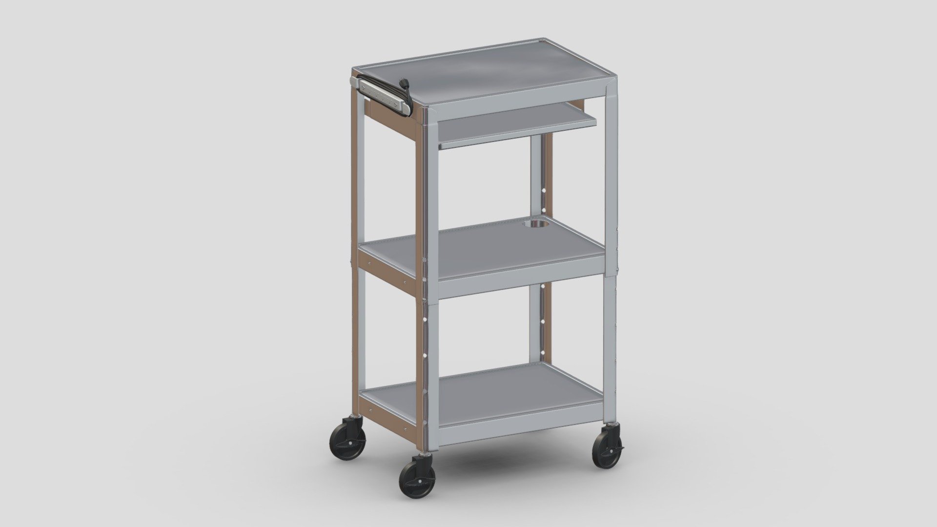 Medical Mobile Computer Cart 3d model