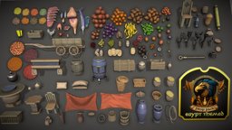 Egypt Themed Stylized 3D Modular Pack | Props