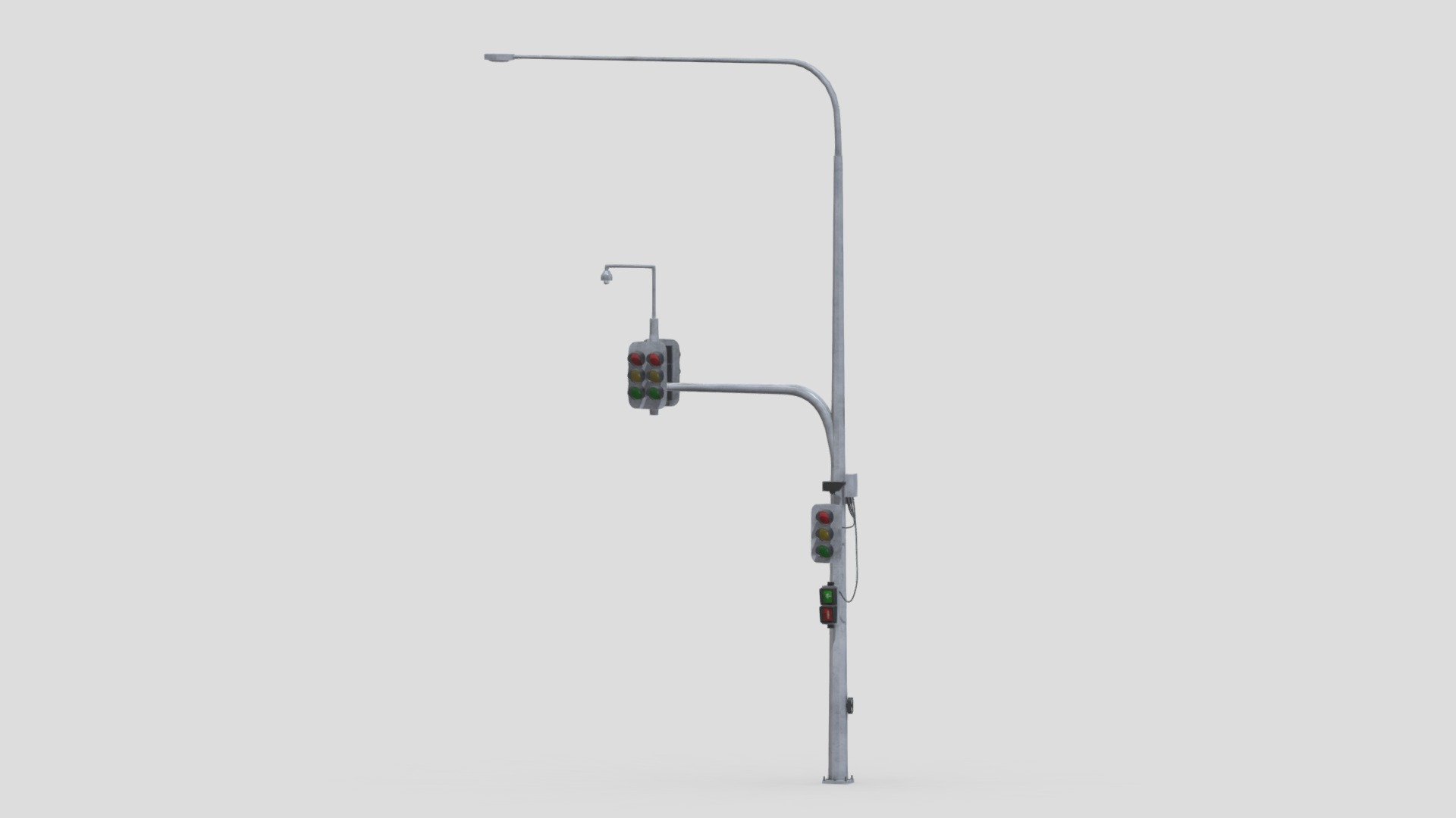 Street Light With Traffic 06 Realistic 3d model