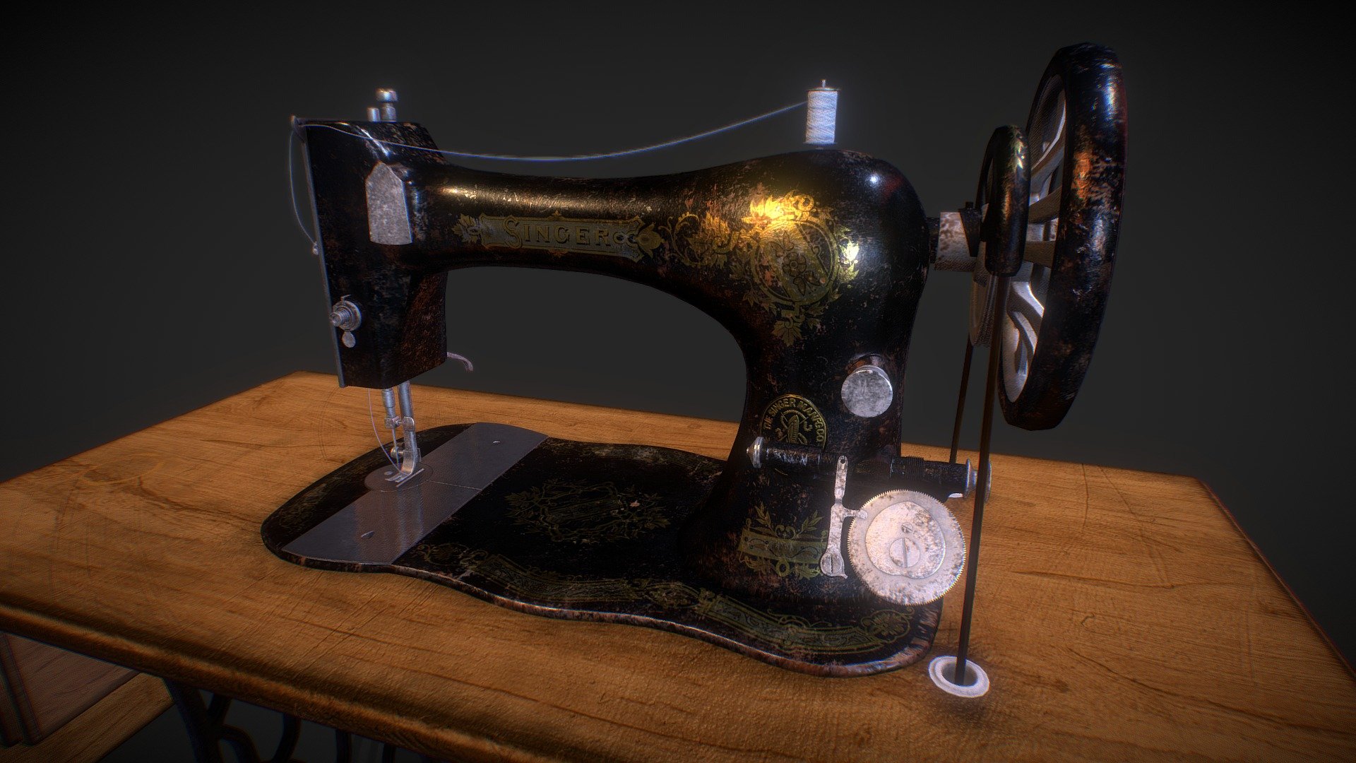 Sewing Machine 1892 3d model