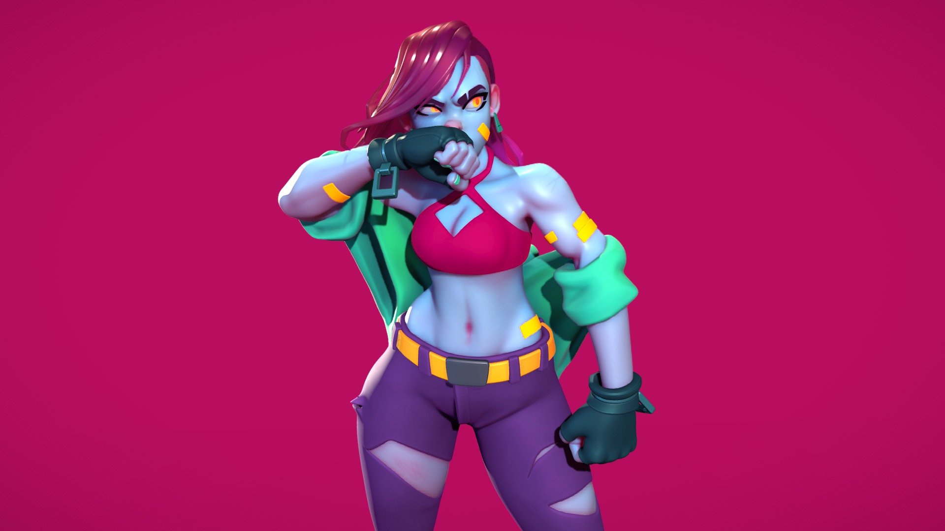 Badassgirl 3d model