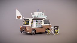 Coffee Foodtruck Lowpoly