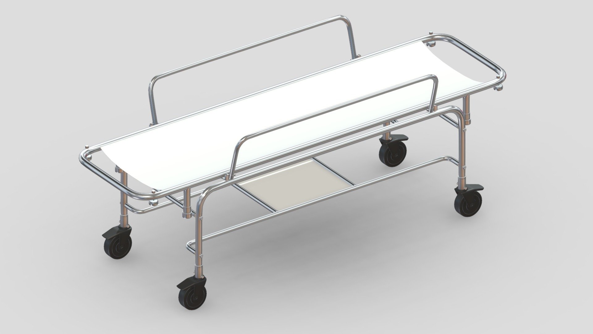 Medical Stretcher Trolley 3d model