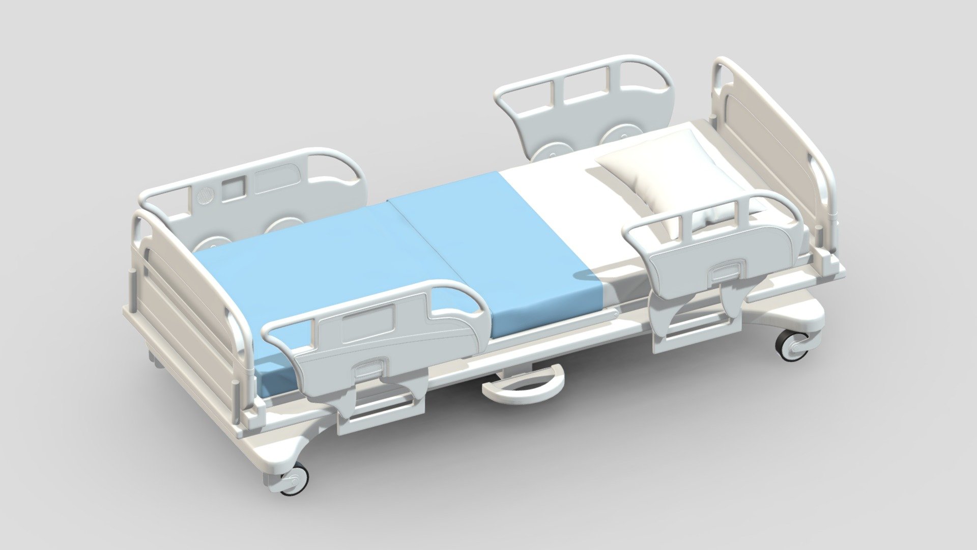 Medical Hospital Bed 3d model