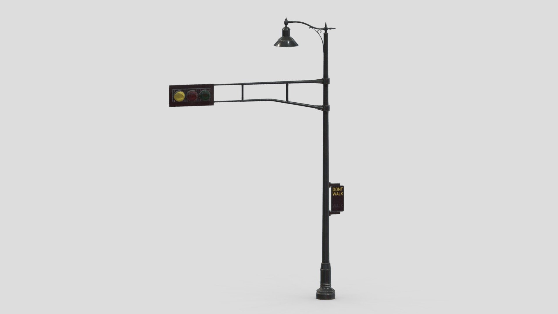 Street Light With Traffic 01 Realistic 3d model