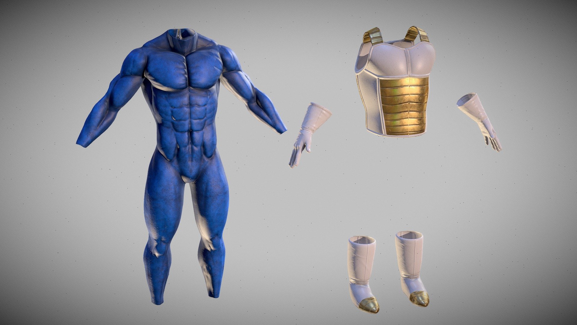 Vegeta Clothes 3d model