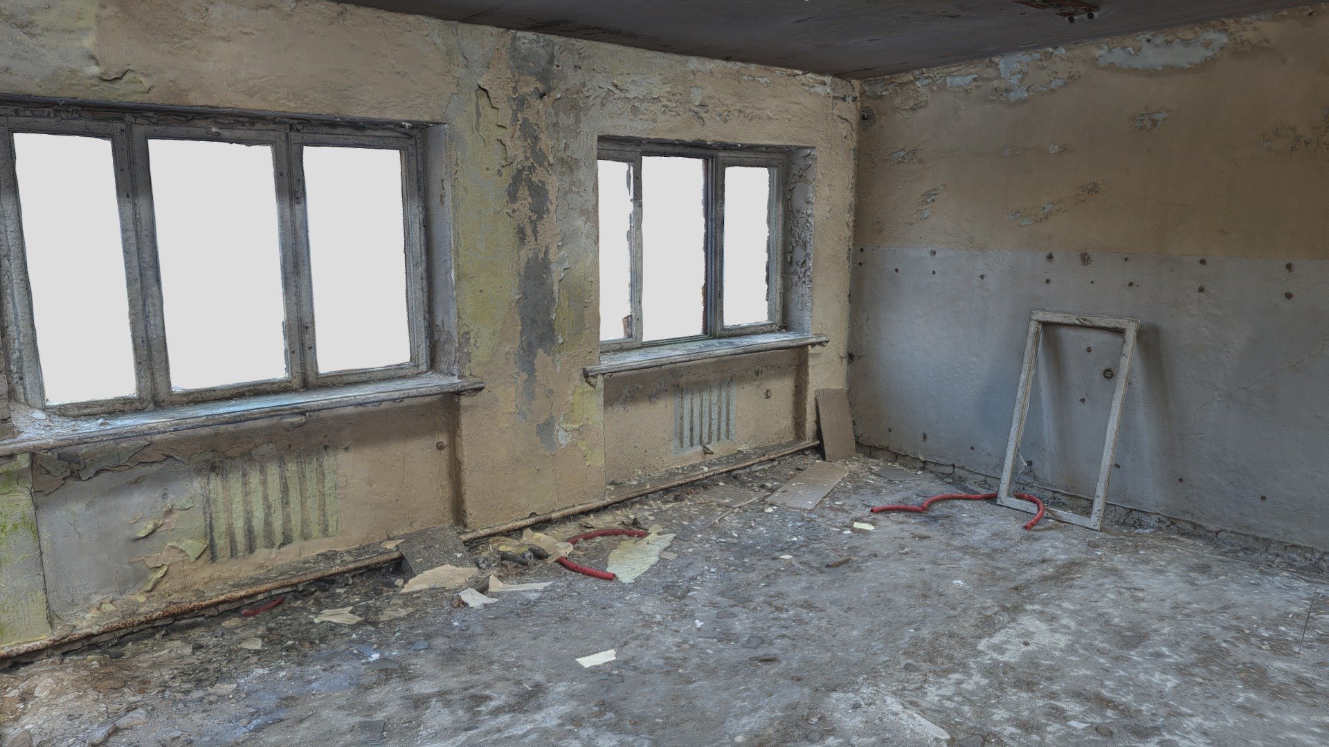 Derelict Unfinished Soviet Interior 3d model