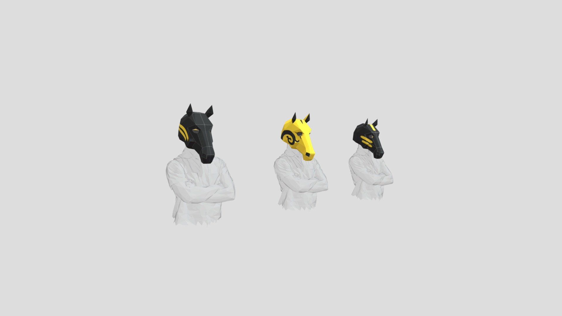 Horse masks opts 3d model