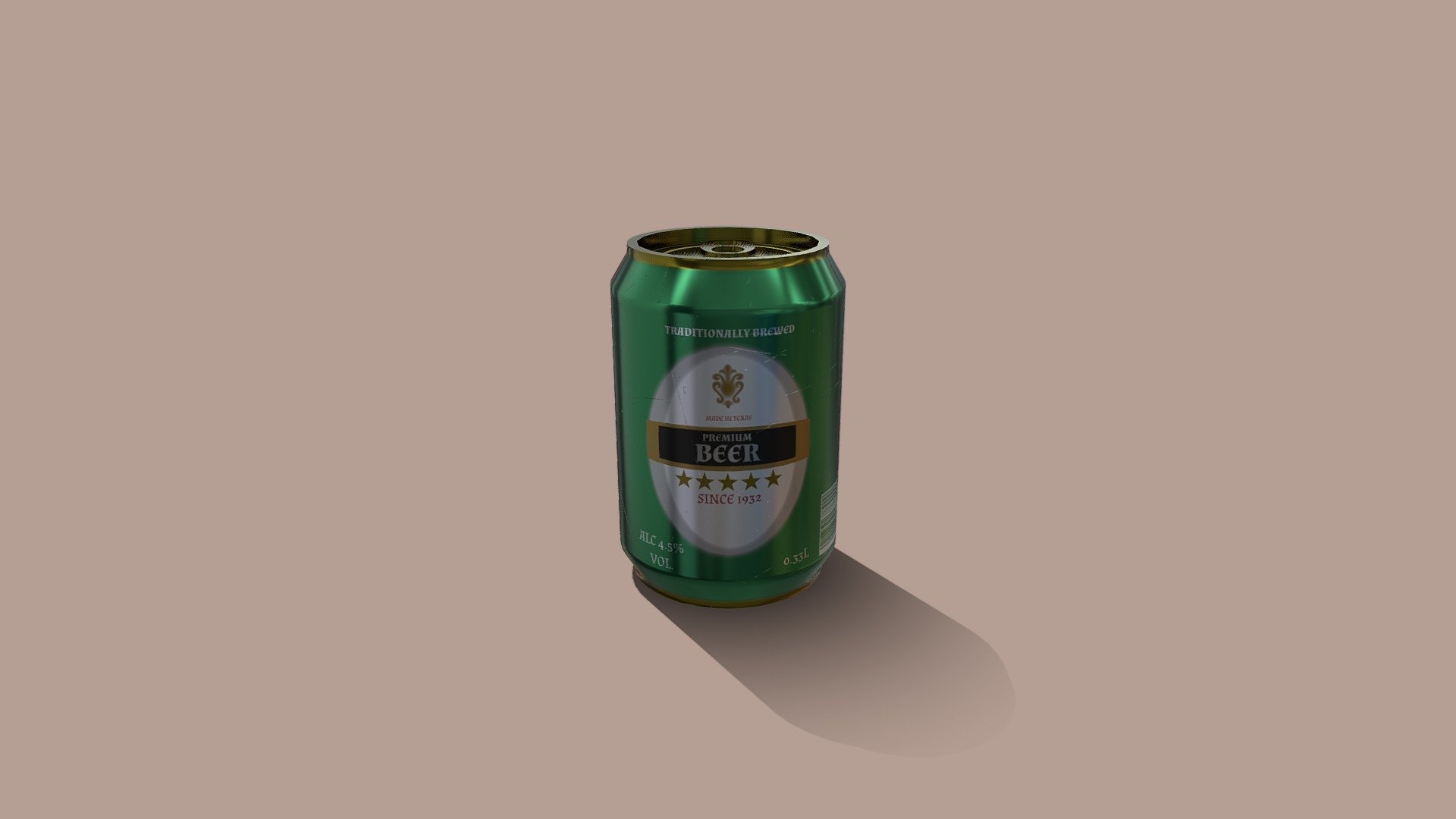 Fake Brand Beer Can 3d model