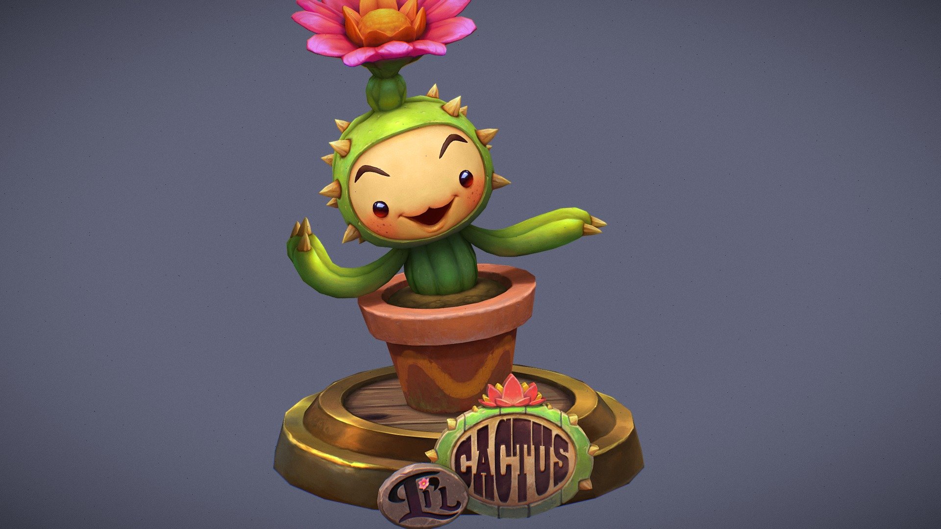 Little cactus 3d model