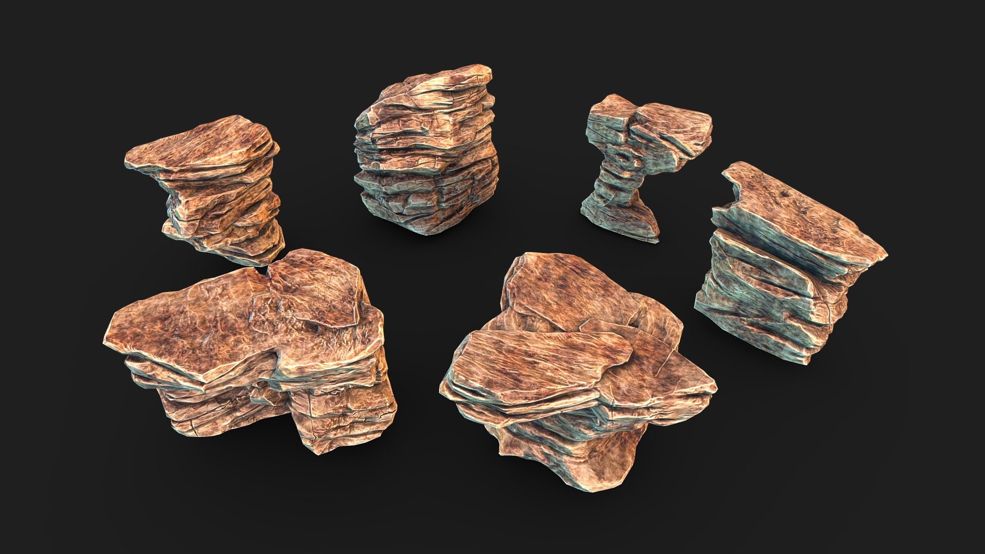 Canyon Cliff Rocks 03 3d model