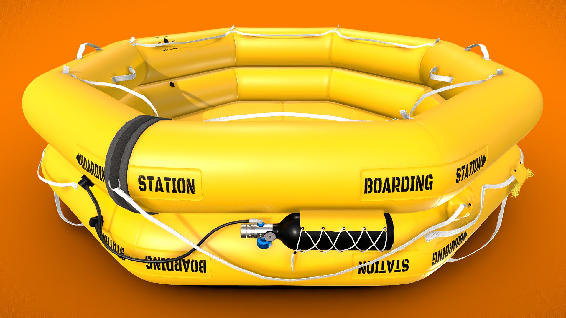 Emergency Raft [High Quality] 3d model