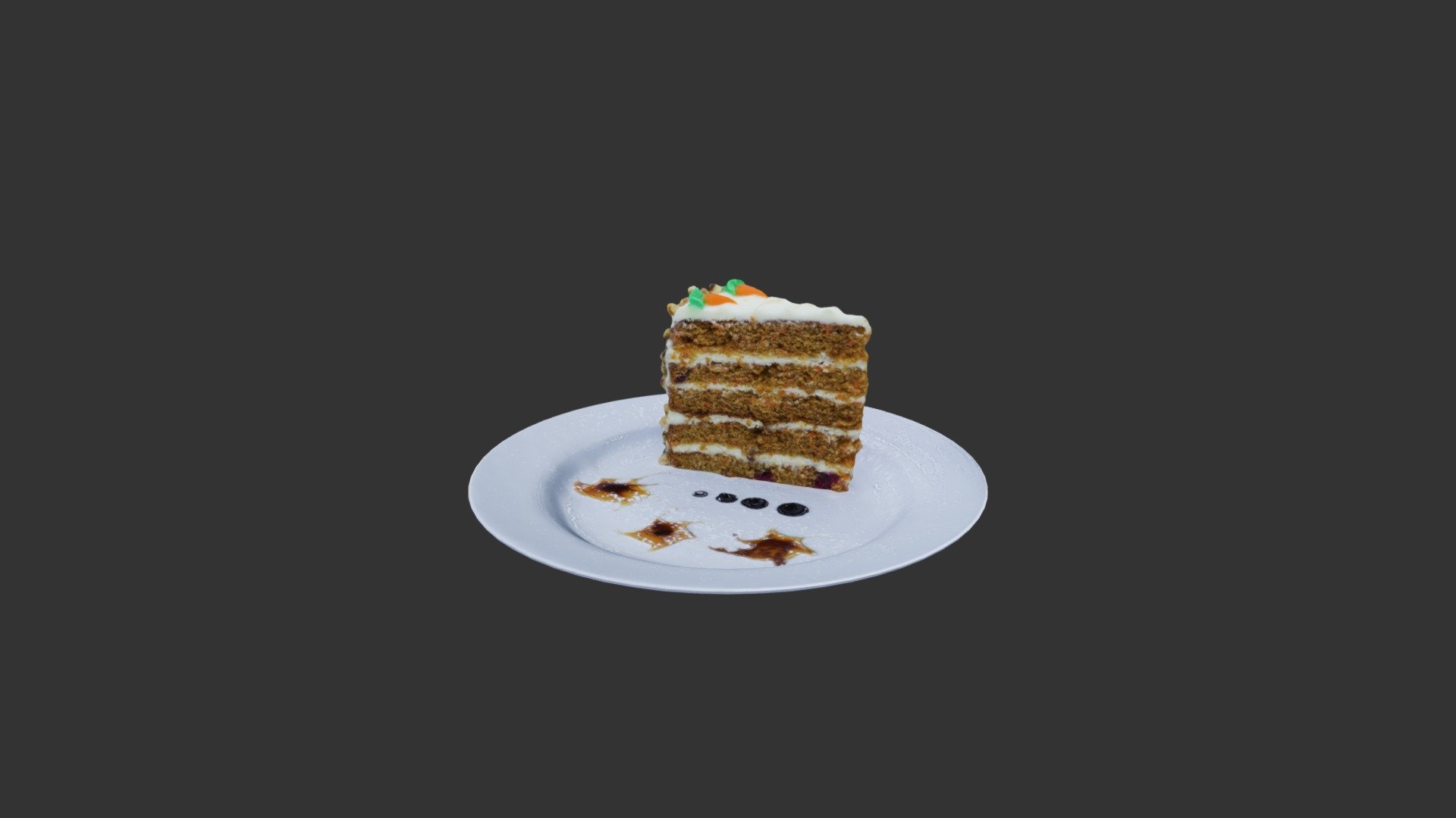 Carrot cake 3d model