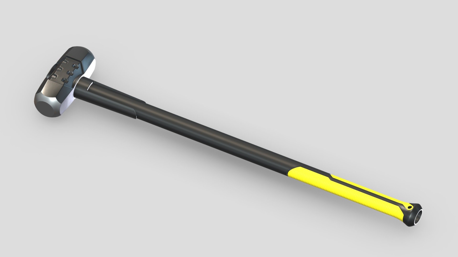 Yellow Sledge Hammer 3d model