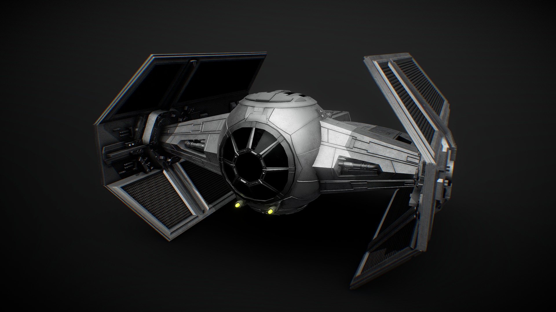 Darth Vaders TIE Advanced x1 3d model