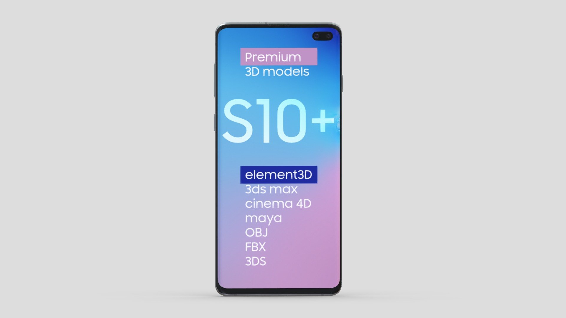 Samsung Galaxy S10 Plus 3d model