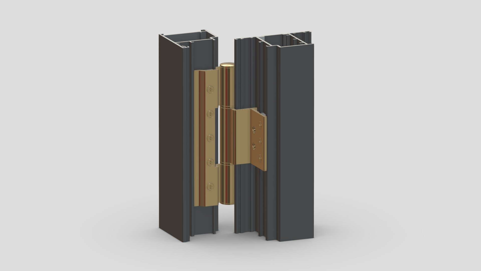 Aluminium Door Hinge 3d model