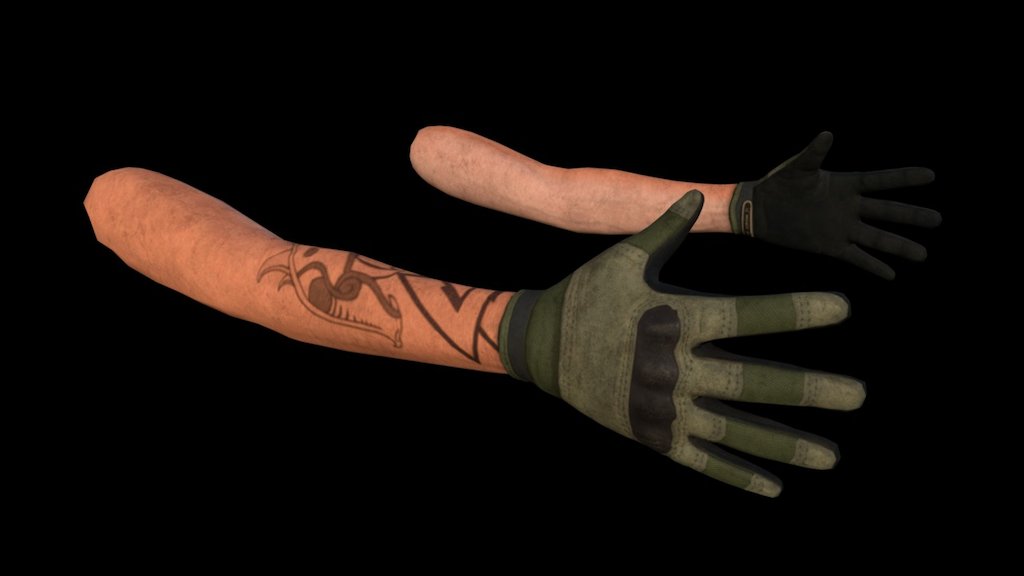 FPS Combat hands 3d model