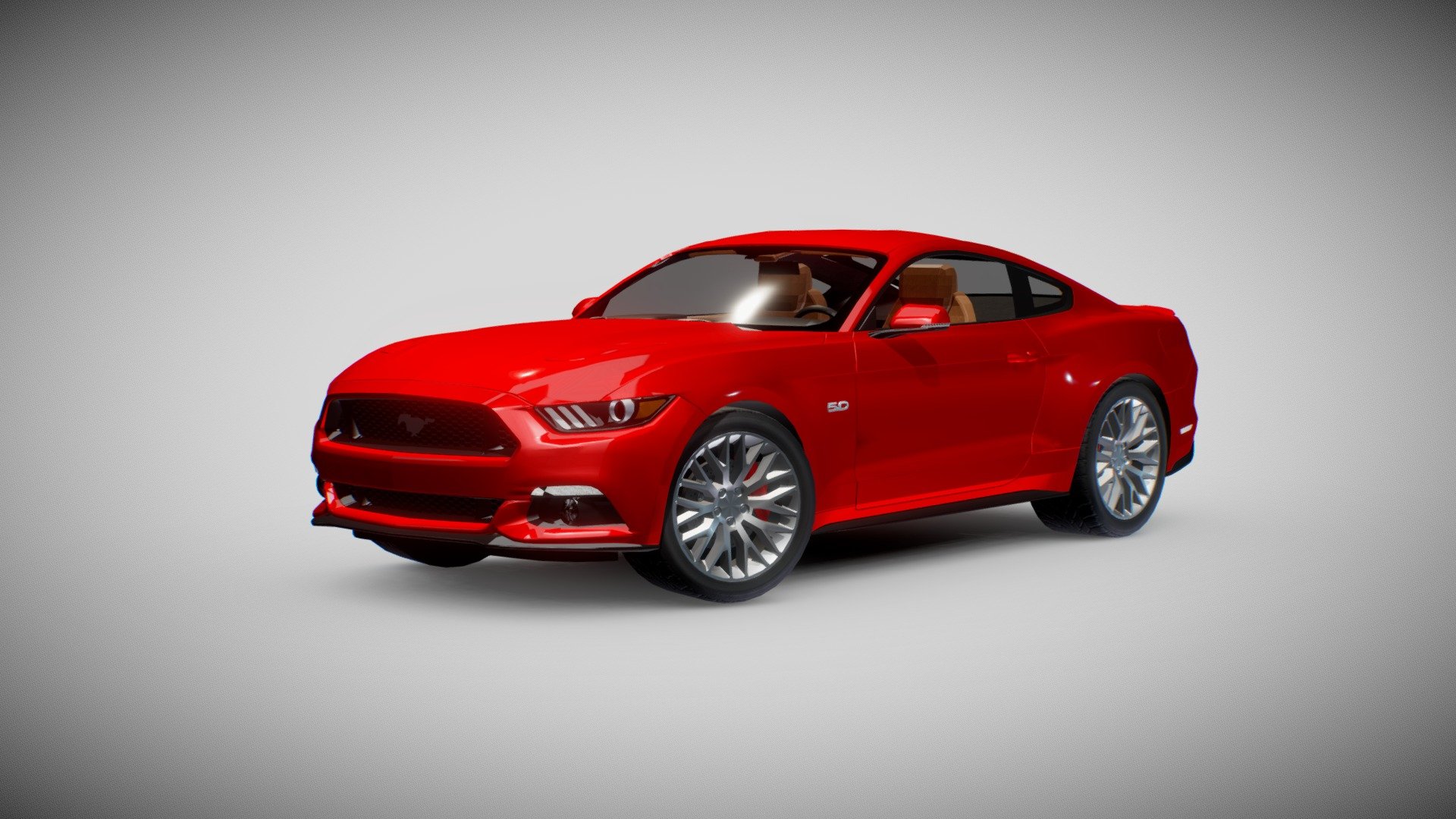 Ford Mustang GT (Interior) 3d model