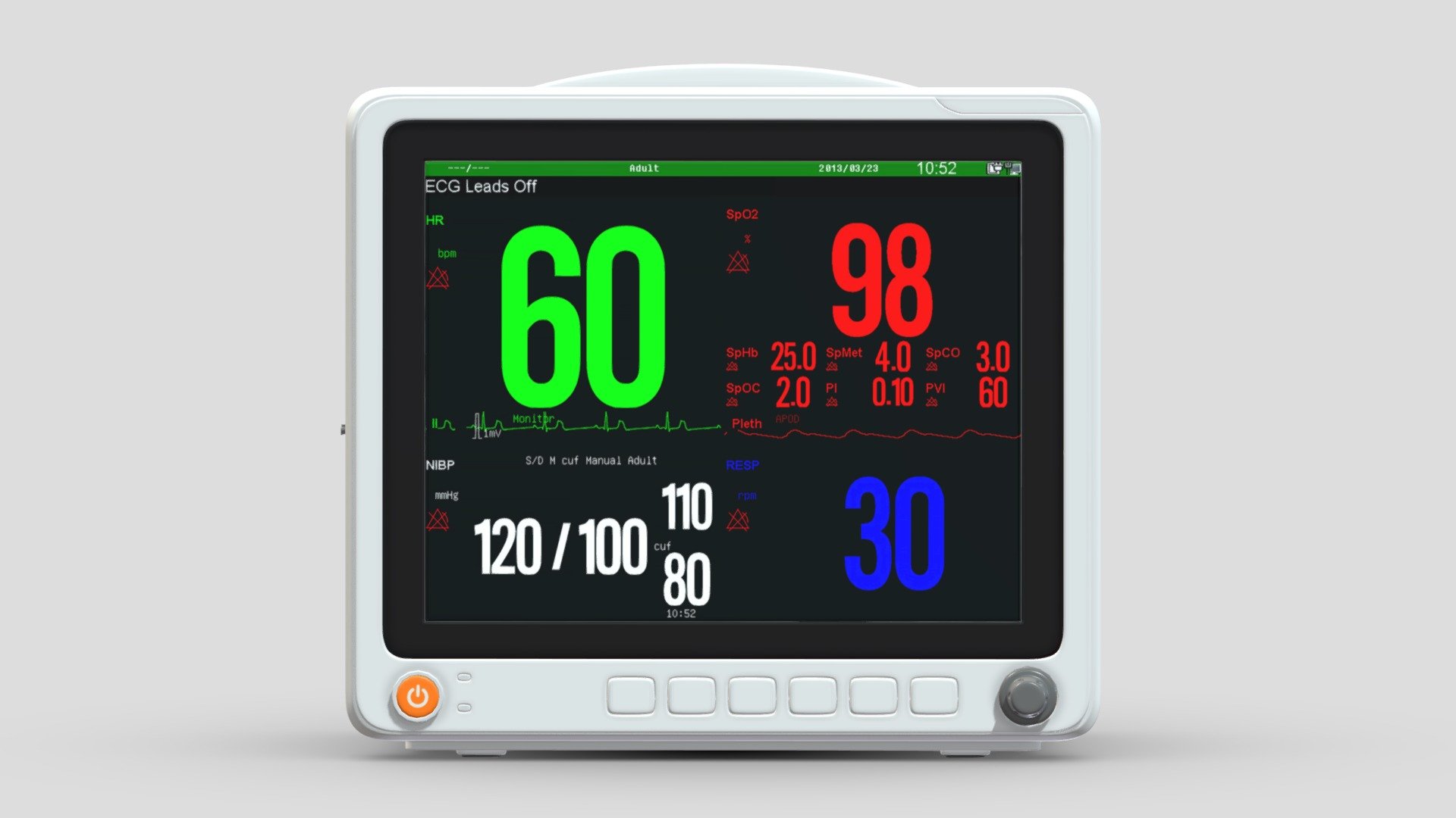 12 Inch Patient Monitor 3d model