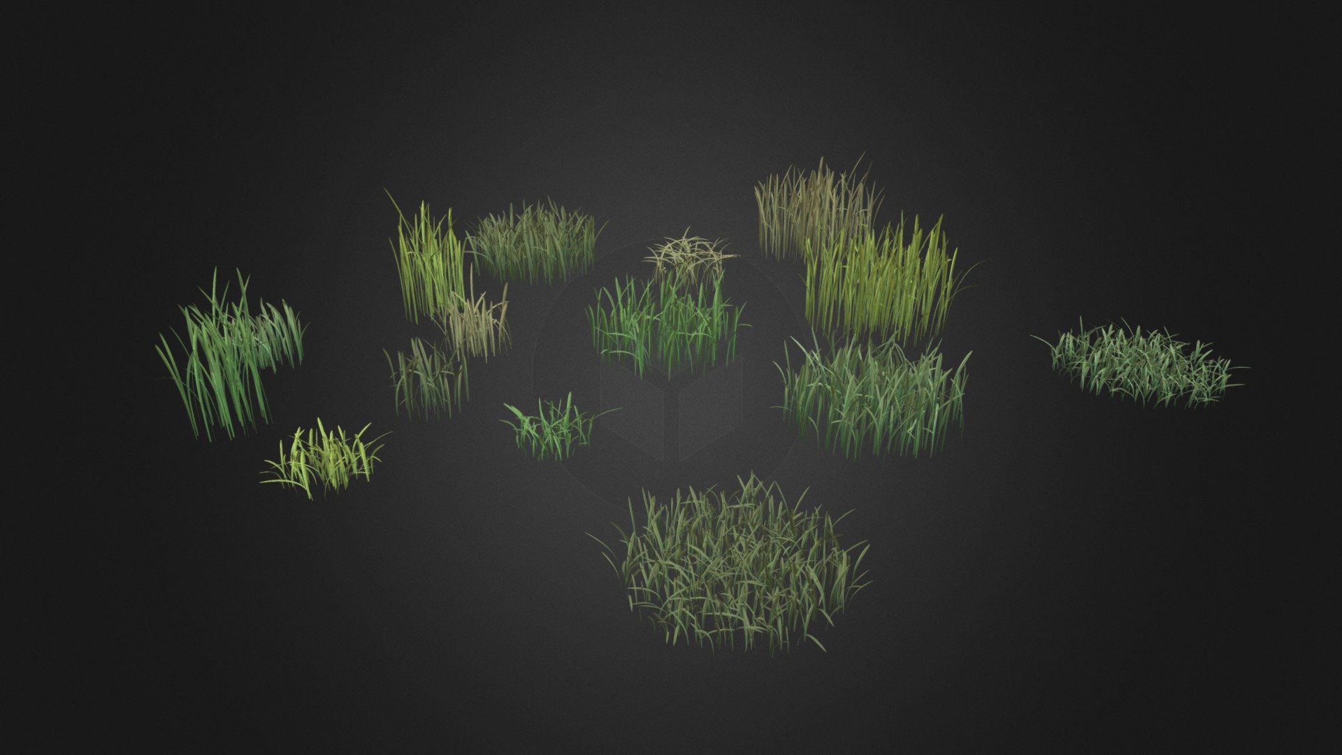 Grass-bundle-3d-model 3d model