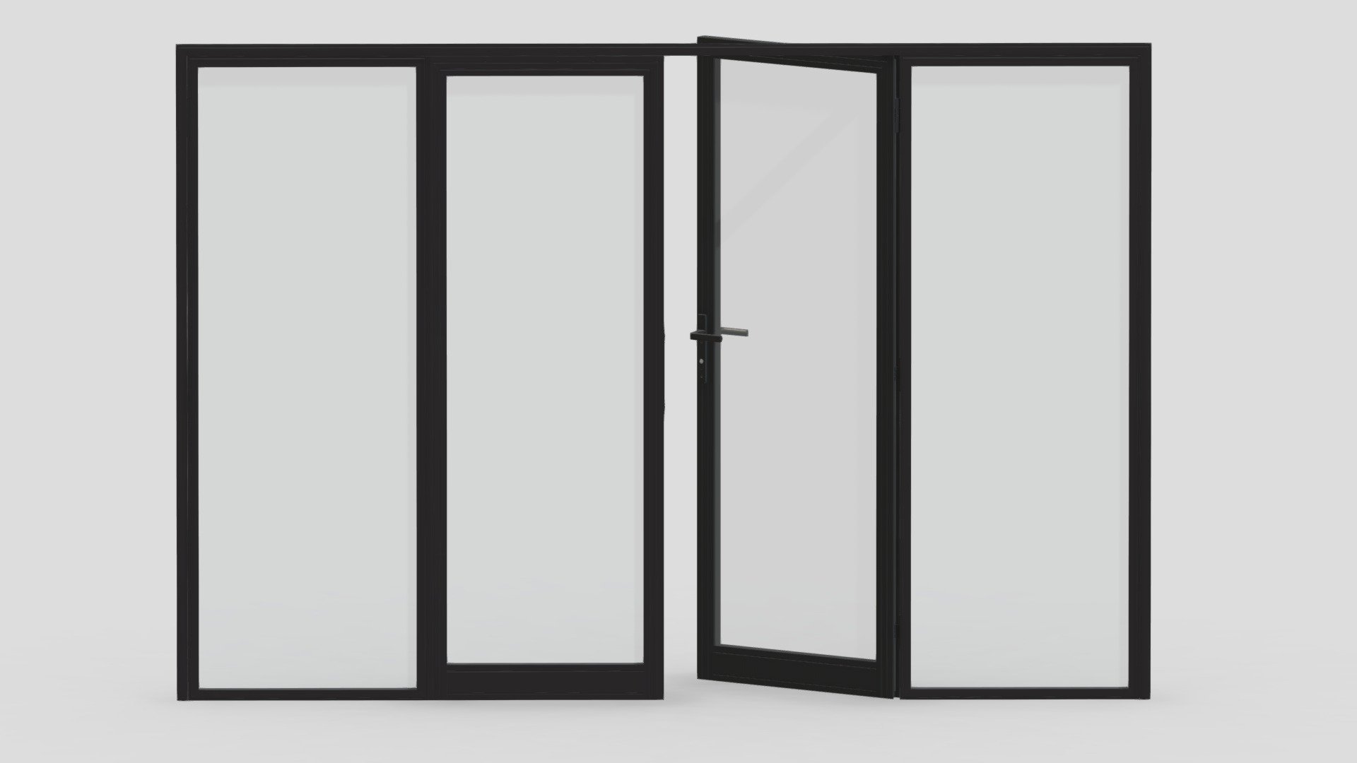 Aluminium Door 05 3d model