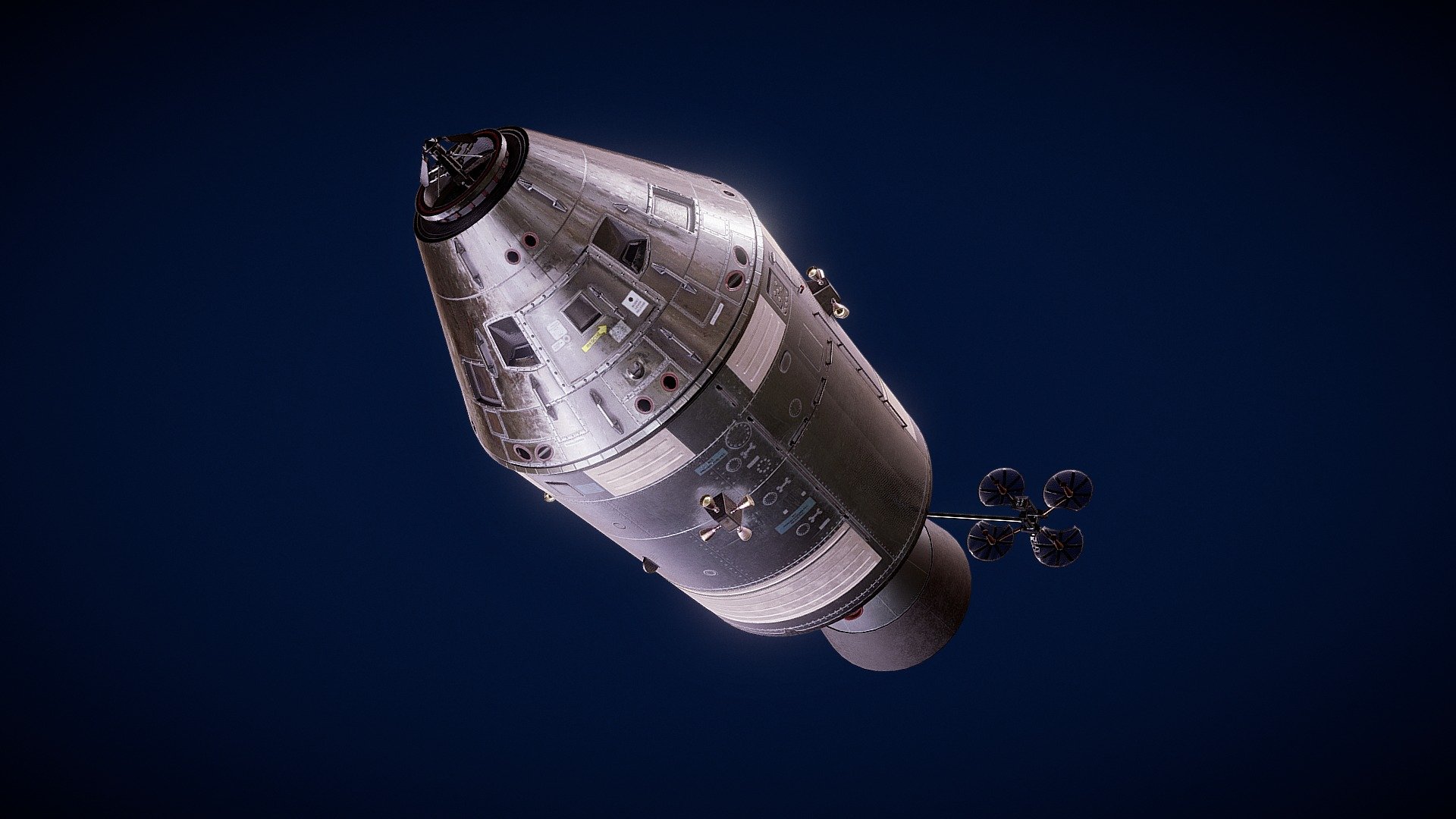 Apollo command and service module 3d model