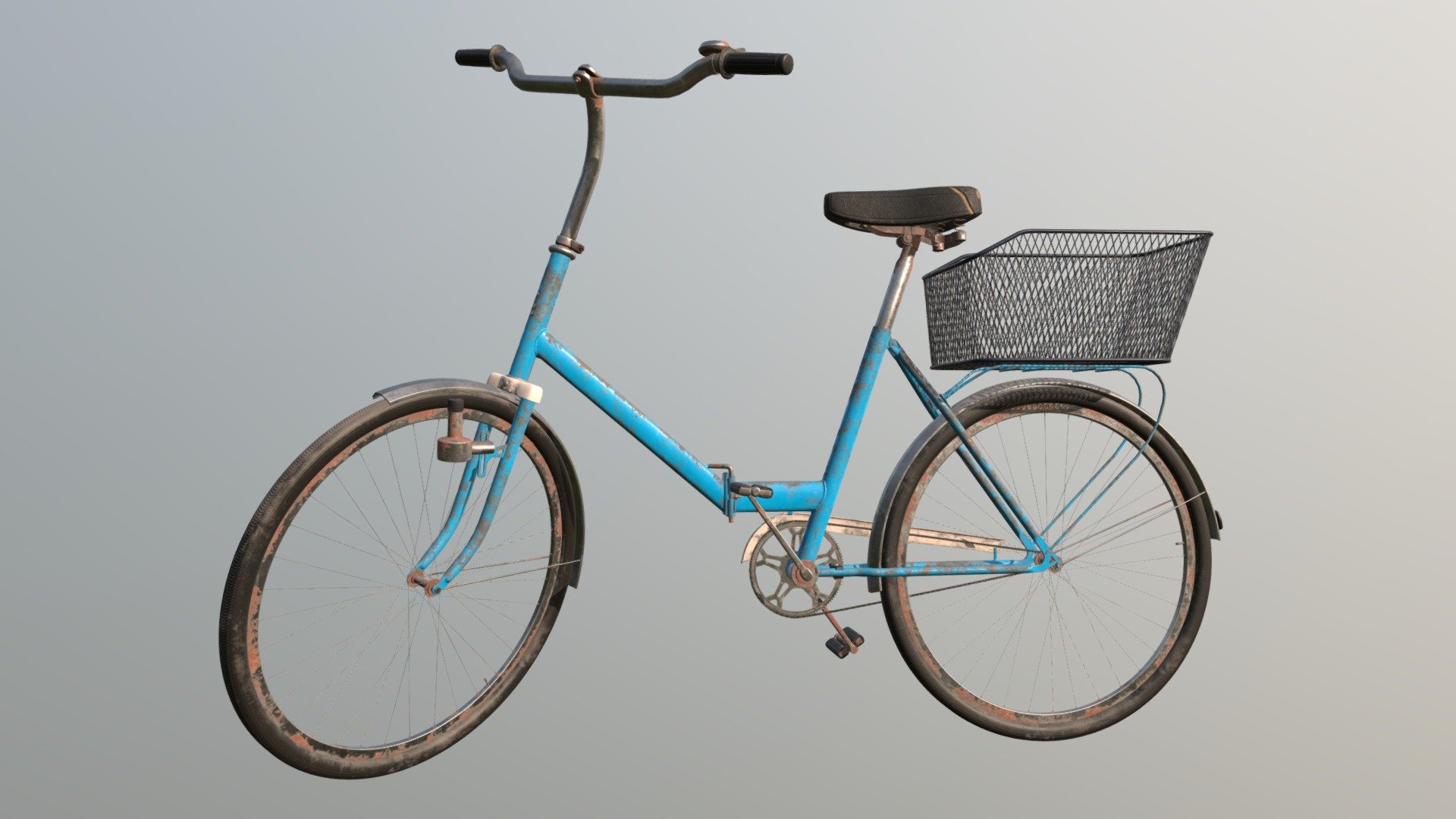 Old Dutch Bicycle 3d model