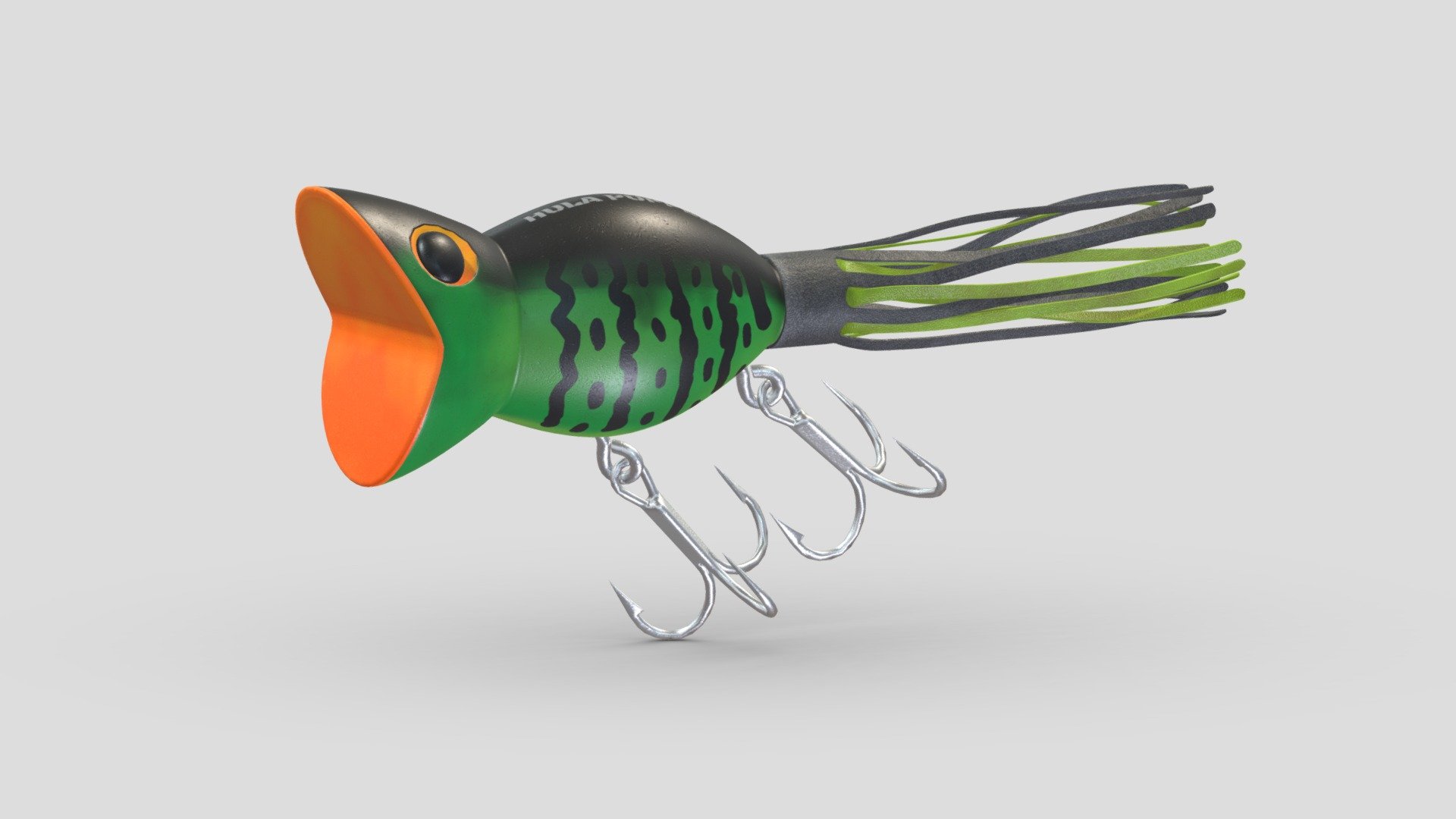 Arbogast Hula Popper Lure 3d model