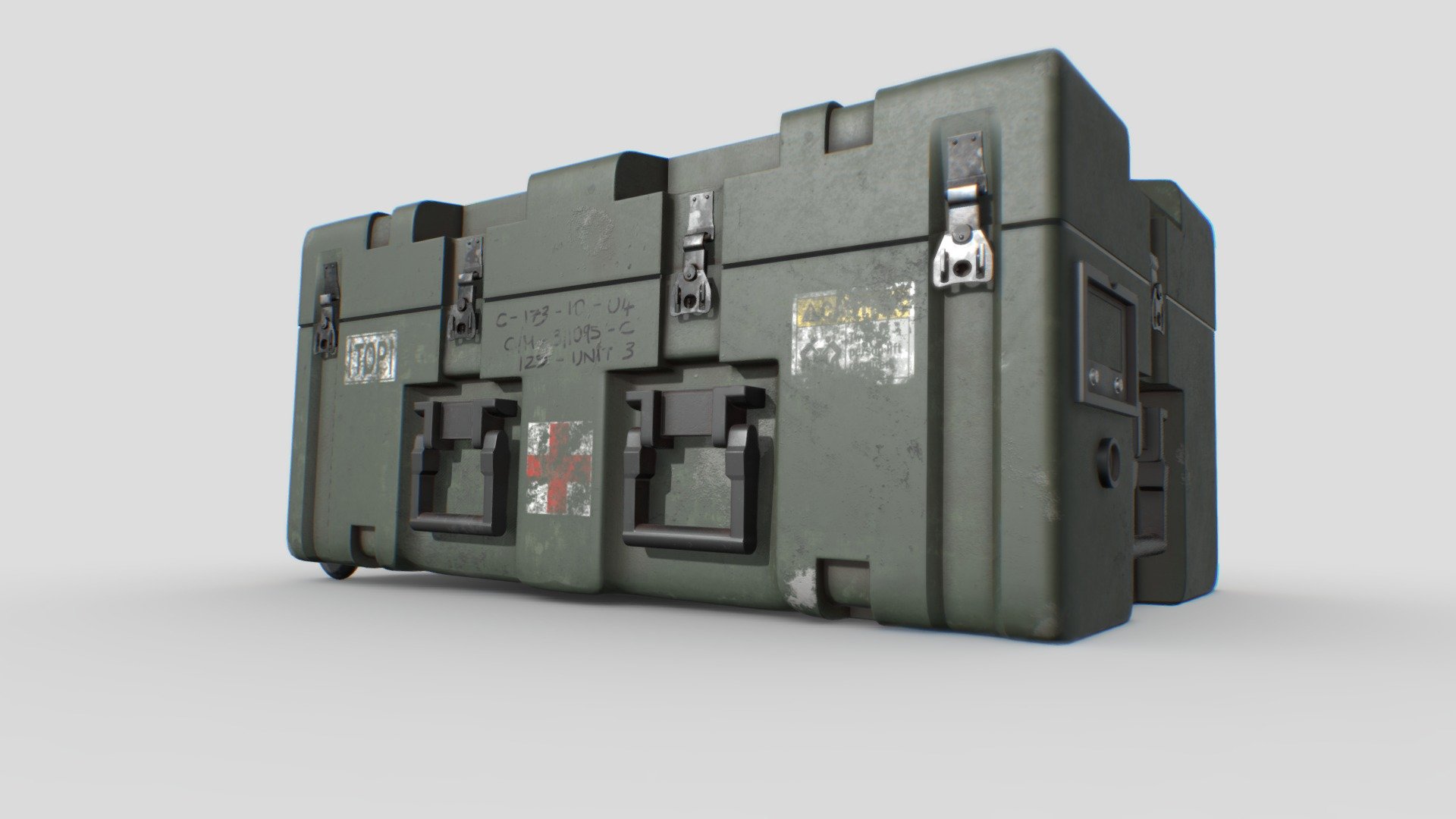 Hardigg Military Crate with Medical Supply 3d model