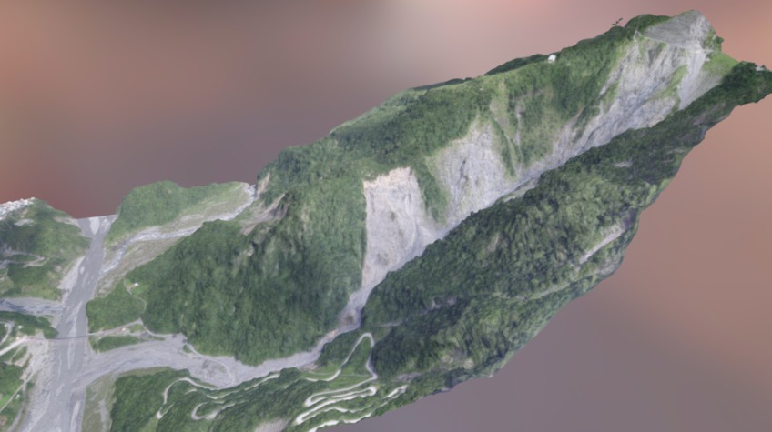 屏東縣霧台鄉霧大二號橋上游崩塌 3d model