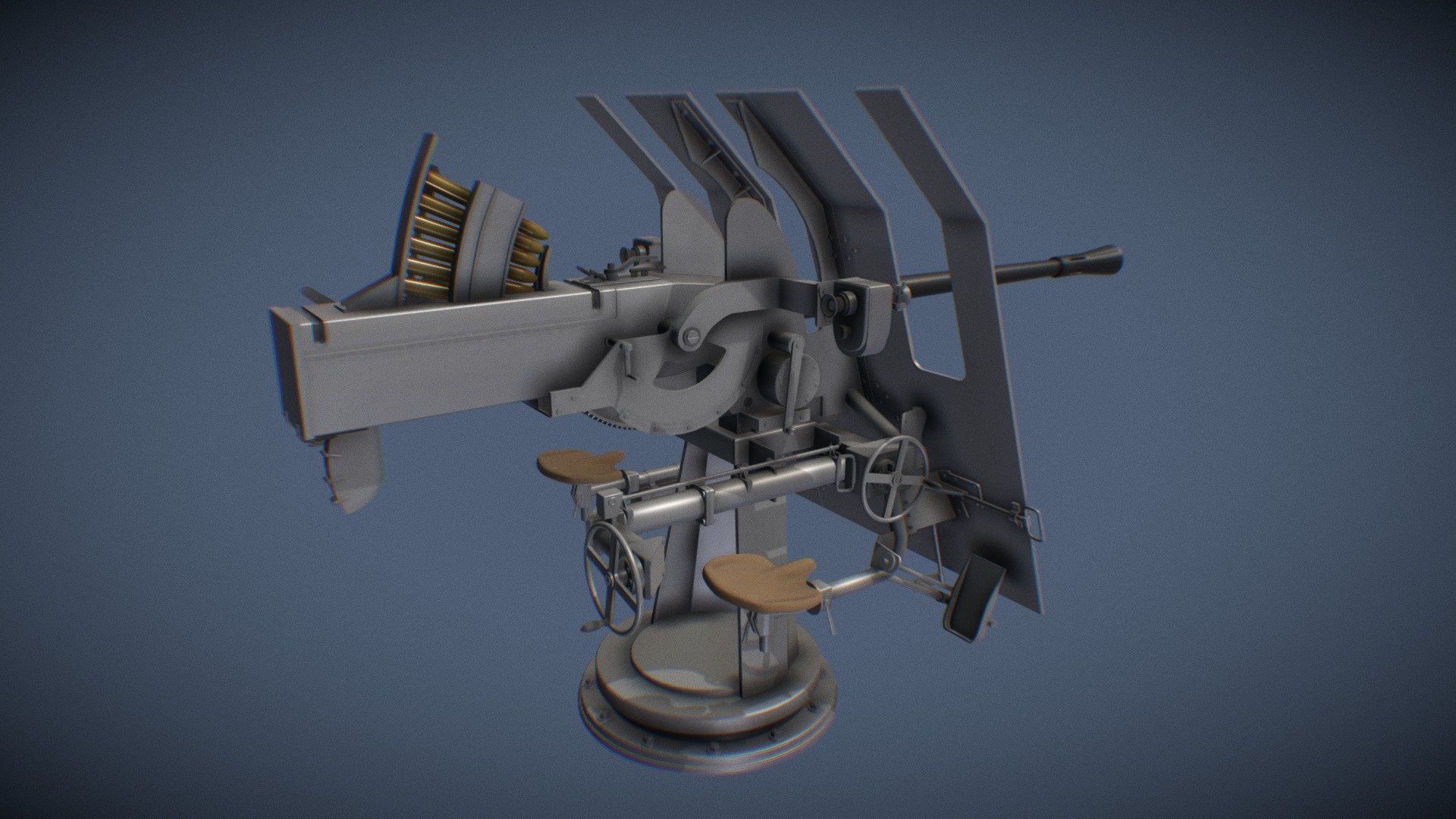 37mm FLAK42 3d model