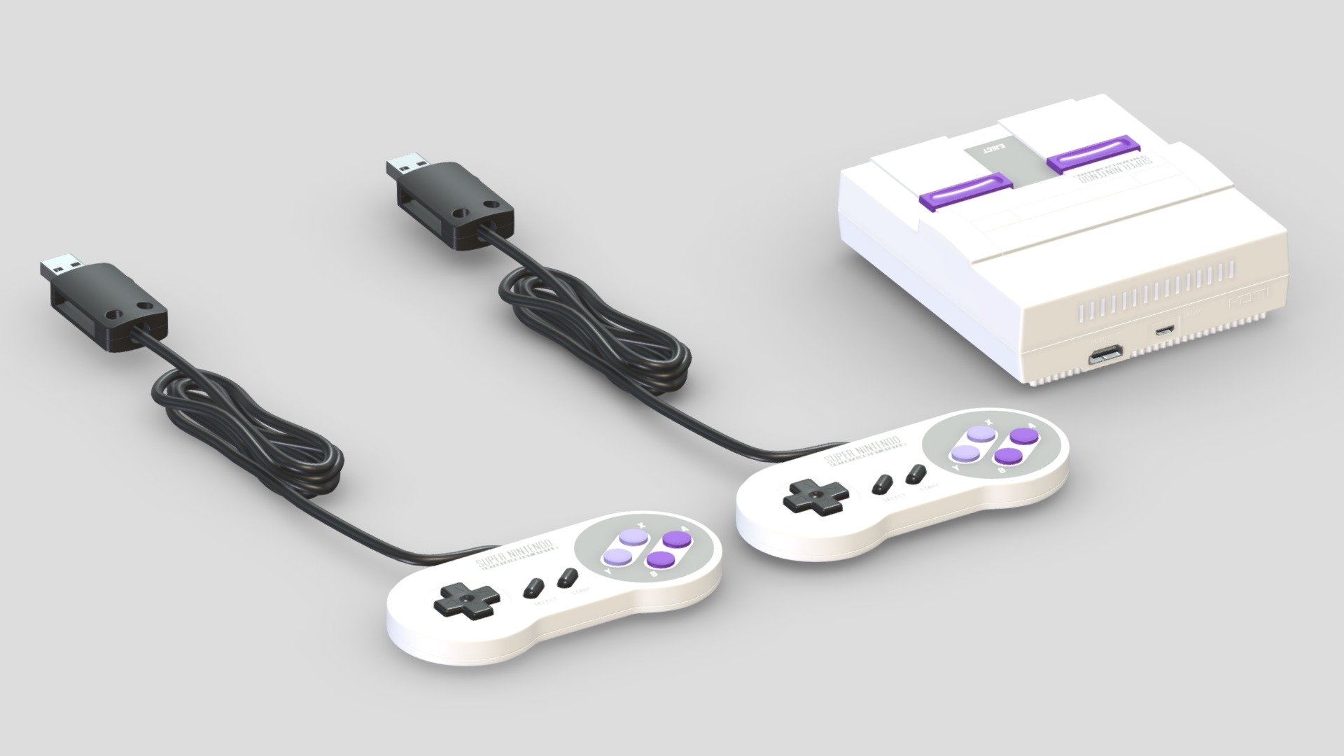 Super Nintendo Entertainment System 3d model