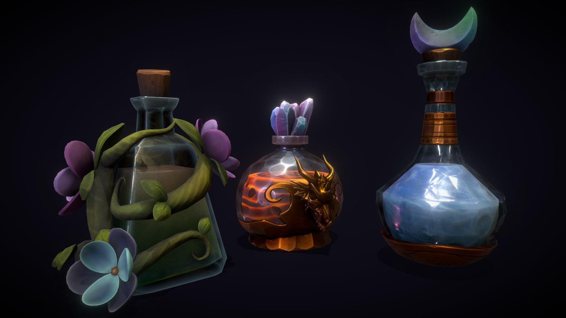 Magical Potions 3d model