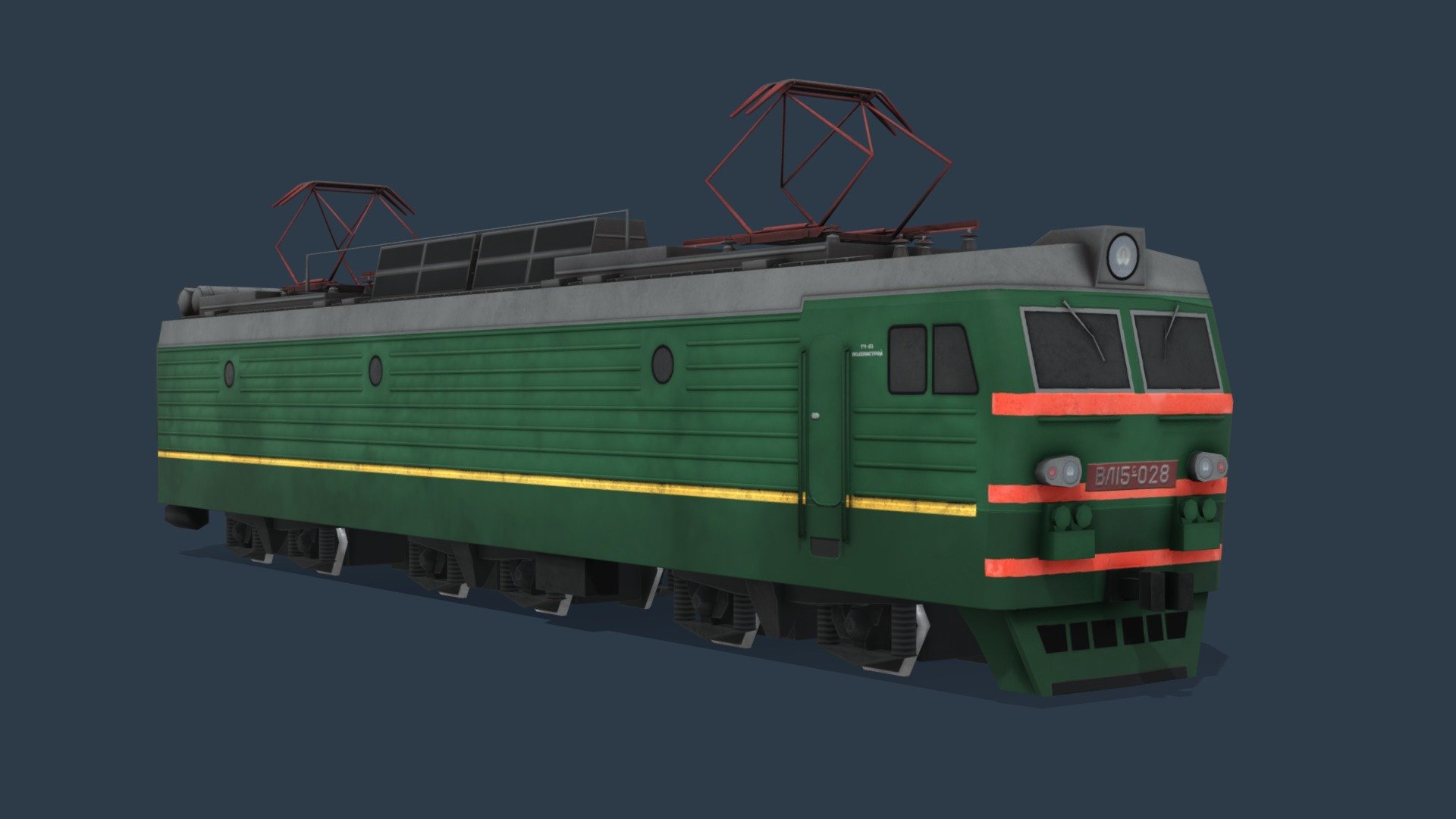 Soviet electric locomotive VL15s 3d model